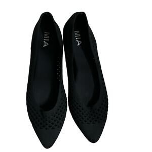 MIA Women's Kerri-K Ballet Knit Flats Black Size 9.5